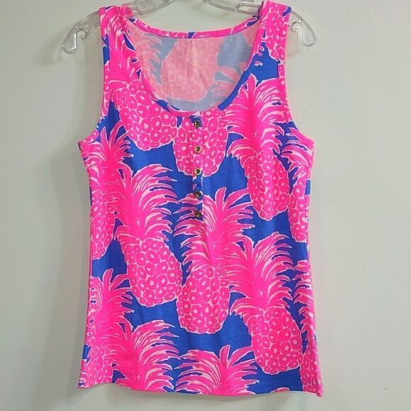 Lilly Pulitzer Merrill Little Flamenco Tank Top Sz M - Picture 2 of 6